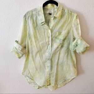 Anthropologie Tie-dye button down